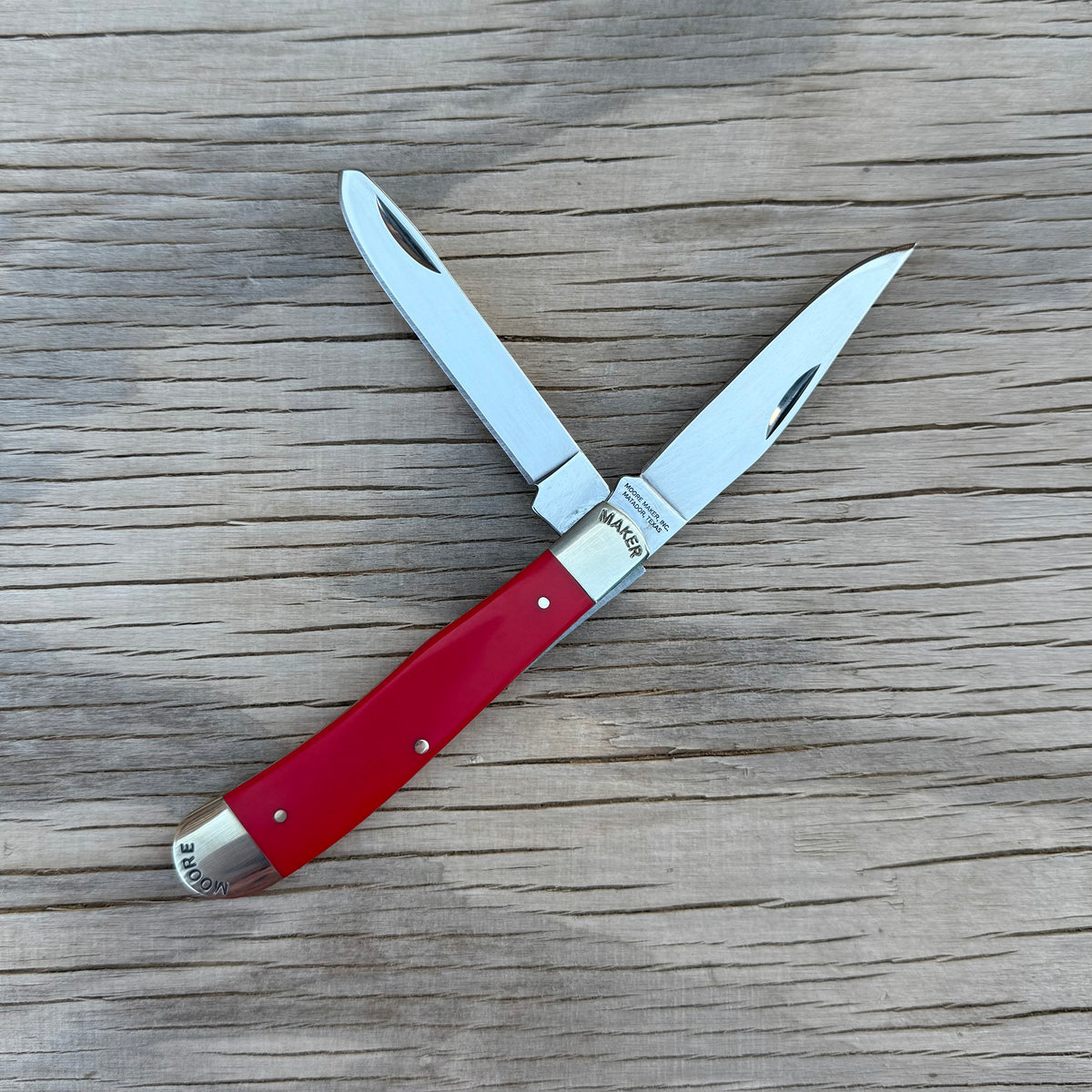 Delring Handled Trapper 4-1/8" Red - #3202EB