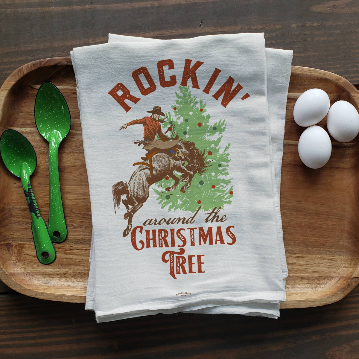 Rockin' Around the Christmas Tree - Christmas Tea Towel